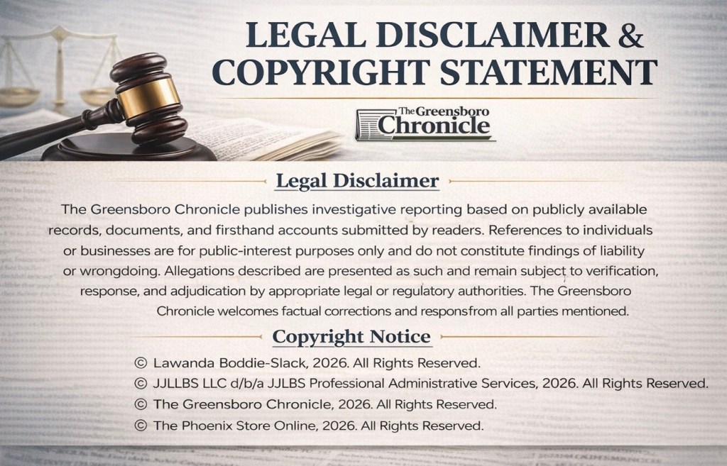LEGAL DISCLAIMER AND COPYRIGHT&nbsp;NOTICE